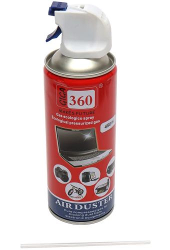 Очищуючий балон зі стисненим повітрям Giga 360 Air Duster Q24 450 мл пневматичний повітряний Очищувач для чищення техніки та електронних пристроїв