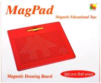 Магнитная доска для рисования шариками MagPad 1763-1 на 380 магнитов со стилусом, детский развивающий магнитный планшет для творчества TSQ-380