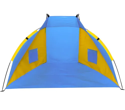Пляжний двомісний намет-тент «Ракушка» Send Tent WM-0T103, синій, 210×120×105 см — автоматичний туристичний намет-тент із каркасом для кемпінгу