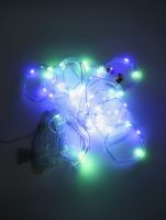 Внутрішня кольорова гірлянда штора Xmas фігурки в кільці 3 м 110 LED діодів M, Світлодіодна мультикольорова RGB гірлянда-Завіса на вікно 3МХ70СМ 220V