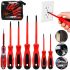 Набір діелектричних викруток Screwdriver Set 7653 7 предметів, ручний комплект інструментів з діелектричним покриттям у чохлі для захисту від струму