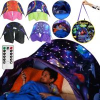 Детская игровая палатка для сна Dream Tents Glow Звездное небо тент балдахин для детской кроватки с LED подсветкой, пультом управления и сумкой