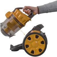Контейнерний пилосос для сухого прибирання Domotec MS-4408 Turbo Brush на 4 л 3600W колбовий без мішка з регулятором потужності турбощіткою Жовтий