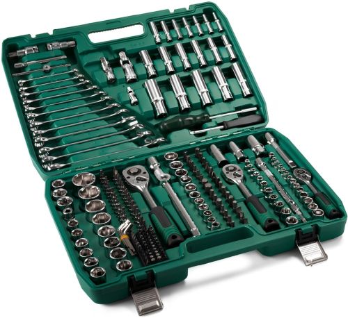 Набір інструментів в кейсі New Tools на 216 предметів, автомобільний ручний комплект автоінструментів головок біт ключів для машини у валізі Ultra