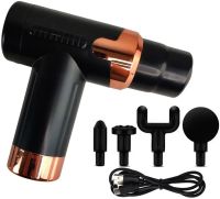 М'язовий ударний масажер Smart fascia Massager JY-760 4 насадки, ручний перкусійний вібромасажер пістолет для м'язів тіла на акумулятор JY760
