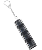 Брелок-антистрес у формі кейкап Switch Keychain SK-04 — іграшка-клікер із 4 механічними клавішами, карабіном для ключів та RGB-підсвічуванням, чорний, Jedel