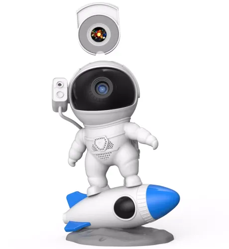 Лазерний нічник-проектор Астронавт Rocket Astronaut BL-07 світлодіодний LED нічник c проекцією зоряного неба, проектор космонавт з пультом від USB