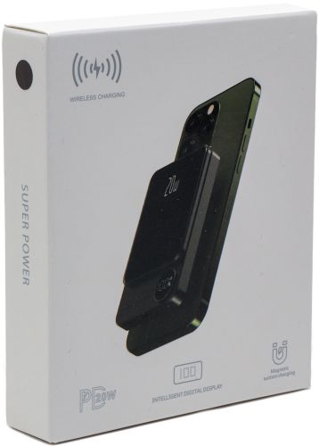 Бездротовий магнітний павербанк Power Bank Q9 20W MagSafe 10000 mAh зовнішній акумулятор USB Type-C Lightning зарядний пристрій для IOS Android