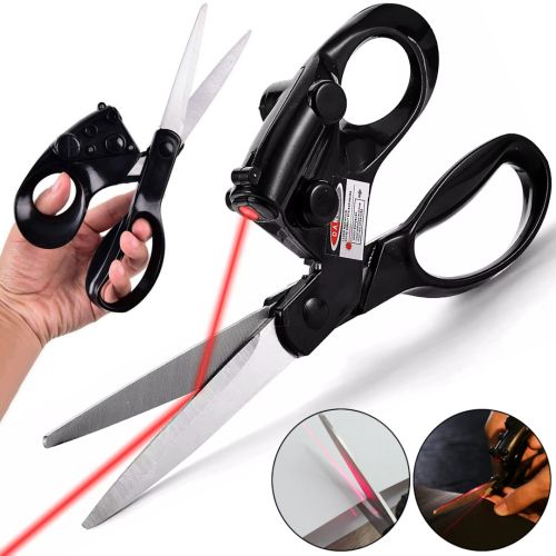 Швейні ножиці з лазерним покажчиком Laser Scissors LP01 21 см кравецькі ножиці для крою та шиття з лазером для точного розрізання тканини та паперу