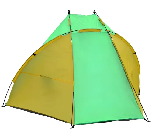 Пляжний двомісний намет-тент «Ракушка» Send Tent WM-0T103, зелений, 210×120×105 см — автоматичний туристичний намет-тент із каркасом для кемпінгу