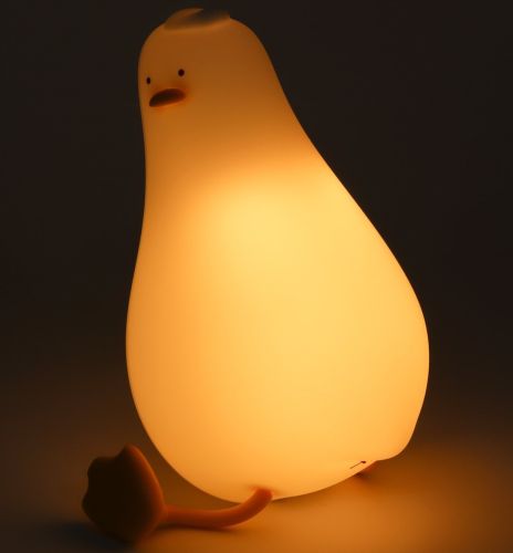 Дитячий настільний нічник Качка Duck Sleep K-1096 силіконовий сенсорний світильник, бездротова акумуляторна лампа підставка для телефону від USB