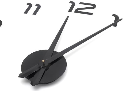 Настінні 3D годинник Diy Clock XZ123 Black Зроби сам від 60 до 90 см великі самоклеючі 3Д годинник об'ємні цифри на стіну для дому, офісу чорні