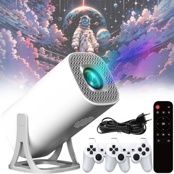 Портативний проектор HD Projector 3D Game Game S40 Max світлодіодний ігровий проектор із джойстиками та пультом 4K домашній кінотеатр із Wi-Fi USB 1.8 ГГц