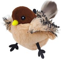 Інтерактивна іграшка дражнилка для кішок Flapping Bird Cat Toy LY-867 літаюча пташка Горобець зі звуковим чіпом, котячою м'ятою і пультом ДУ від USB