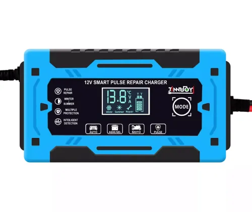 Автомобильное импульсное пускозарядное АКБ Jinnuoyi Pulse Repair Charger 12V 10A устройство с LED дисплеем для зарядки аккумуляторов авто 10Ah–200Ah
