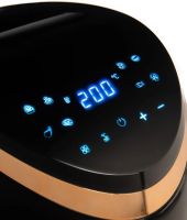 Безмасляная аэрогриль RAF Air Fryer R.5234B на 5.8 л электрическая воздушная аэрофритюрница для приготовления еды без масла 7 программ 1500W Черная