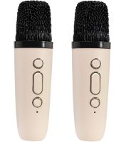 Дитячий бездротовий караоке Speaker K12 2 мікрофони Bluetooth світлодіодна портативна колонка з RGB підсвічуванням на акумуляторі USB AUX LY-736