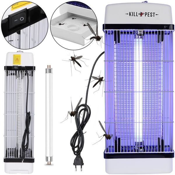 Москітна лампа Renata Electric Insect Killer RT - 1x10w електрична приманка пастка для мух і комарів, УФ Знищувач комах з підсвічуванням