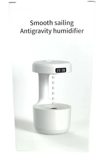 Антигравітаційний зволожувач повітря Anti Gravity Humidifier 800 мл портативний крапельний міні дифузор зі зворотним потоком і підсвічуванням Білий