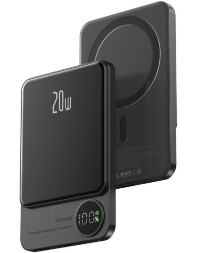 Бездротовий магнітний павербанк Power Bank Q9 20W MagSafe 10000 mAh зовнішній акумулятор USB Type-C Lightning зарядний пристрій для IOS Android