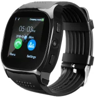 Наручний Смарт годинник Smart Watch T8 Black c камерою, диктофоном і фітнес трекером, акумуляторний розумний Bluetooth годинник з пульсоміром Чорні