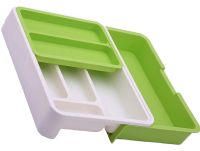 Універсальний розсувний органайзер Expandable drawer Organizer 34Х36.5х5.5 см для кухонних столових приладів, ложок і виделок у висувний ящик