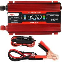 Автомобільний інвертор UKC AC/DC 12V-220V 500W KC-500D авто перетворювач напруги струму з LCD дисплеєм від прикурювача, акумулятора з екраном