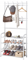 Напольная вешалка для одежды в прихожую New simple floor clothes rack 60х29, 5х151 см Универсальная металлическая передвижная стойка Белая
