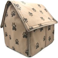 Мягкий домик для собак и кошек Portable Dog House портативная складная будка для домашних животных, раскладное спальное место на флисе для питомцев
