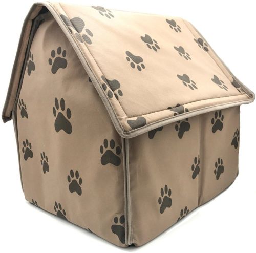 Мягкий домик для собак и кошек Portable Dog House портативная складная будка для домашних животных, раскладное спальное место на флисе для питомцев