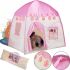 Детская игровая палатка в виде домика Garden Play Tent 130х130х100 см с окнами для дома и улицы, Игровой шатер для детей с сумкой Розовый