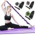 Подовжений нейлоновий пояс для йоги і розтяжки м'язів Yoga Stretch Band, еластичний тяговий ремінь для тренувань 12 петель для різного навантаження