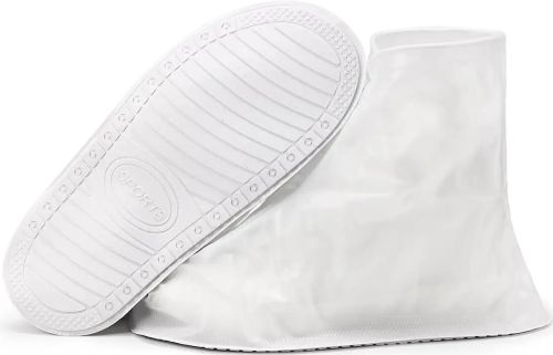 Багаторазові бахіли для взуття Adult Shoe Cover водонепроникні захисні чохли дощовики на блискавці з протектором від дощу і бруду прозорі