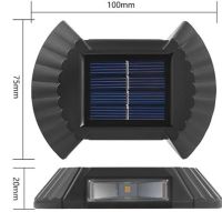 Настінний вуличний ліхтар прожектор Smart Solar Light JB-012 на сонячній батареї, акумуляторний світильник з сонячною панеллю на стіну Jb012 Чорний