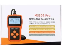 Автомобильный сканер OBDII/EOBD MS309PRO для диагностики ошибок двигателя авто, детектор неисправности, диагностический автосканер с дисплеем OBD2