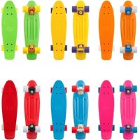 Детский городской мини скейт Пенни Борд Penny My Go Fish Skateboards Mint 22", Скейтборд MS-0848 со светящимися колесами для детей и подростков