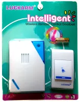 Дверной звонок Luckarm Intelligent D9688 беспроводная кнопка на батарейках, передатчик сигнала и приемник на 32 мелодий для входной двери до 150 м