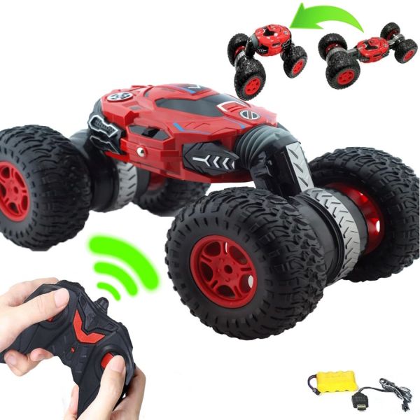 Трюкова машинка перевертиш Dance Monster RQ-2028 Red на радіокеруванні, всюдихід трансформер на пульті управління, Червона