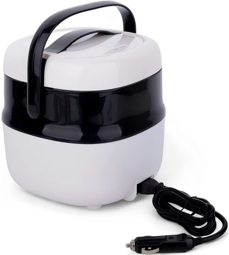Автомобільна мультиварка Car Electric Rice Cooker M20A 2 л сенсорний мультиповар з підігрівом і таймерів 6 режимів від прикурювача 12V 24V