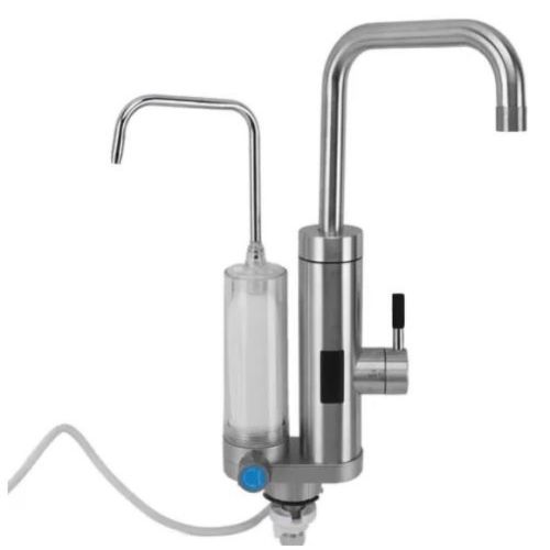 Проточний водонагрівач Faucet ZSWK-D02 з LCD дисплеєм з фільтром для очищення води, електричний нагрівач у вигляді крана 220V нижнє підключення