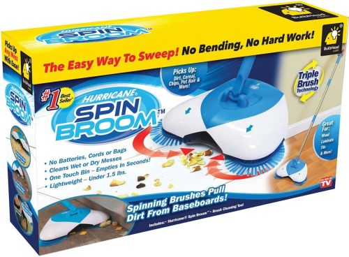 Механическая швабра веник Hurricane Spin Broom M24 универсальная щётка с телескопической ручкой 110 см для сухой уборки пола с эффектом пылесоса