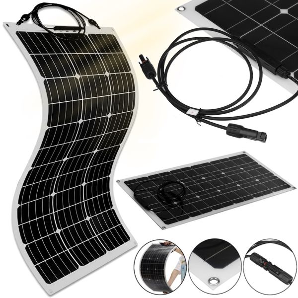 Монокристалічна гнучка сонячна панель Dusson Flexible Panel 200W 18V складна водонепроникна батарея 200Вт розкладний модуль для зарядки