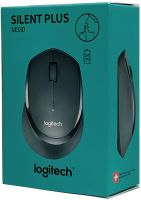 Бездротова оптична миша Logitech M330 Silent Plus Black ігрова геймерська мишка на батарейці для ПК комп'ютера і ноутбука 2.4 GHZ USB чорна
