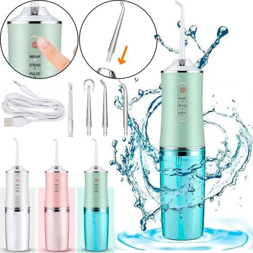 Іригатор для порожнини рота 230 мл Portable Oral Irrigator PR-230, Бездротовий портативний Медичний для чищення зубів з 4 насадками в комплекті