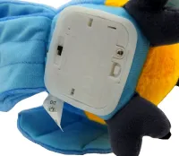 Інтерактивний папуга Talking Parrot K14802-3 22 см дитяча м'яка музична іграшка, повторюшка з мікрофоном на батарейках Блакитна, що говорить