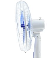 Підлоговий вентилятор Opera OP-1619 40 см stand fan 16 " 40W з регулюванням висоти, Безшумний вентилятор Опера 40Вт на підлогу 3 швидкості Білий