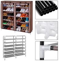 Тканевый шкаф для обуви Shoe Cabinet YQF-2266 на 6 полок, Двойная складная тканевая полка, пылезащищенный каркасный для хранения K66, 2712 MG-222