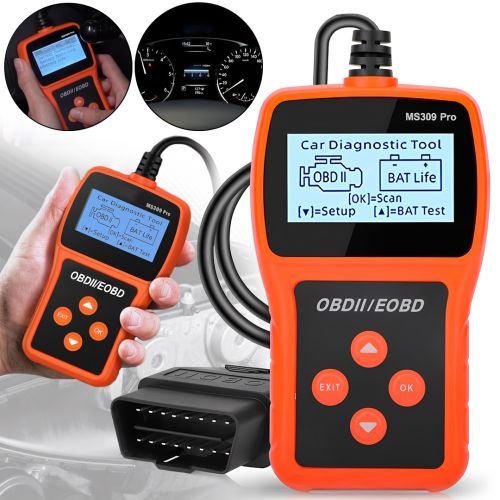 Автомобильный сканер OBDII/EOBD MS309PRO для диагностики ошибок двигателя авто, детектор неисправности, диагностический автосканер с дисплеем OBD2