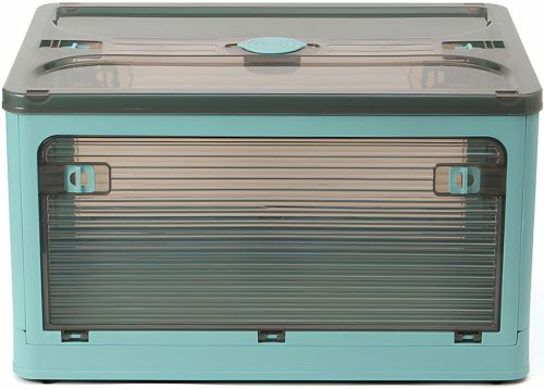 Складной прозрачный органайзер Joybos Foldable Storage Box 43х31х24 см раскладной пластиковый ящик на колесиках для хранения вещей, одежды и постельного