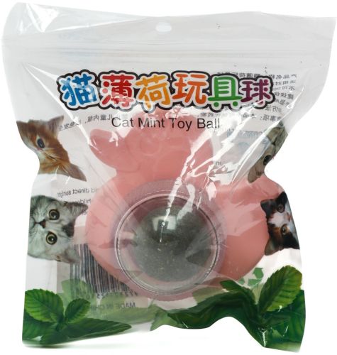 Игрушка лакомство шарик с кошачьей мятой Cat Mint Toy Ball AND LY-757 вращающийся ролик из натуральной мяты, вкусняшка мята на липучке для котов